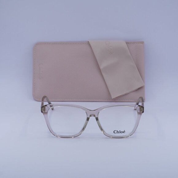 Chloe CH0084OA 003 Square Eyeglasses 55mm - Shiny Pink - Picture 3 of 10